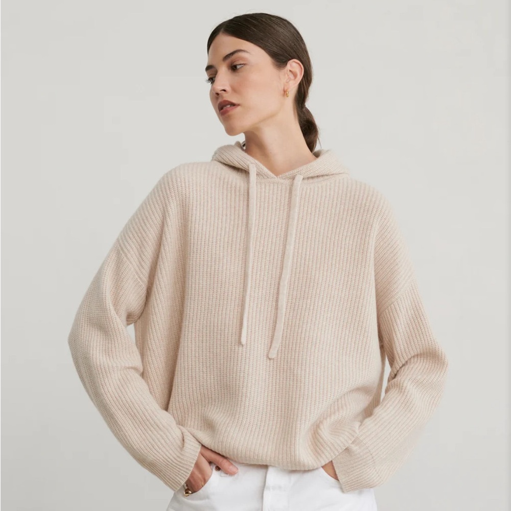 NWT Jenni Kayne Cashmere Fisherman Hoodie Sz Small